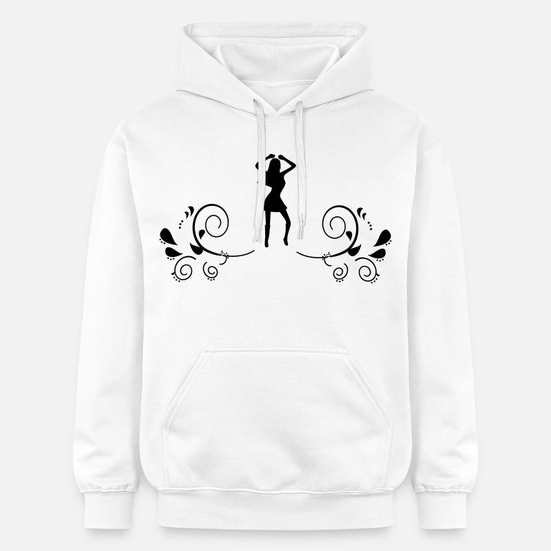 Danseuse aux fleurs - Sweat à capuche Softstyle® Gildan Unisexe - blanc