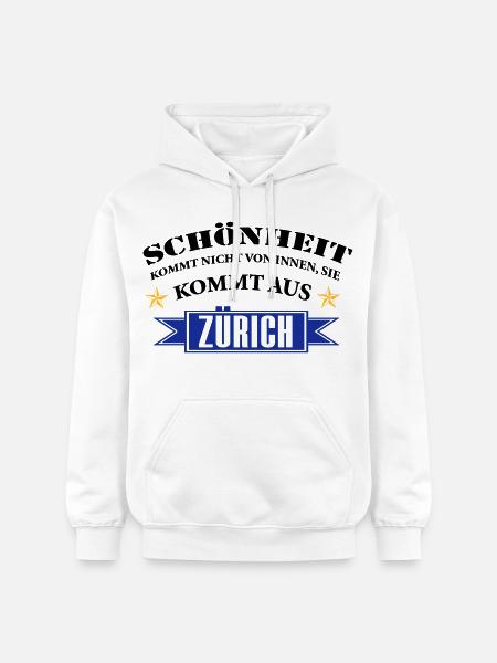 Beauté de Zurich - Sweat à capuche Softstyle® Gildan Unisexe - blanc