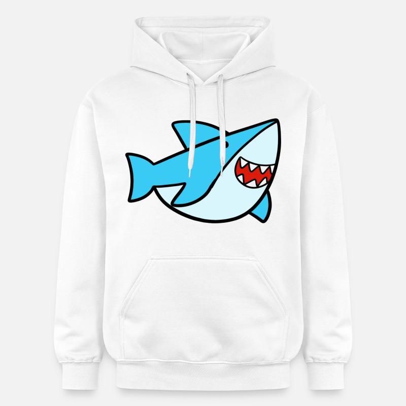 Requin mignon - Sweat à capuche Softstyle® Gildan Unisexe - blanc