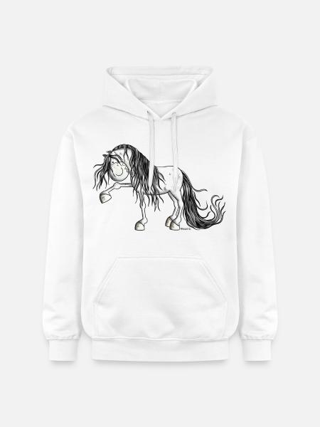 Andalusian Horse - Gildan Unisex Softstyle® Midweight Hoodie - white