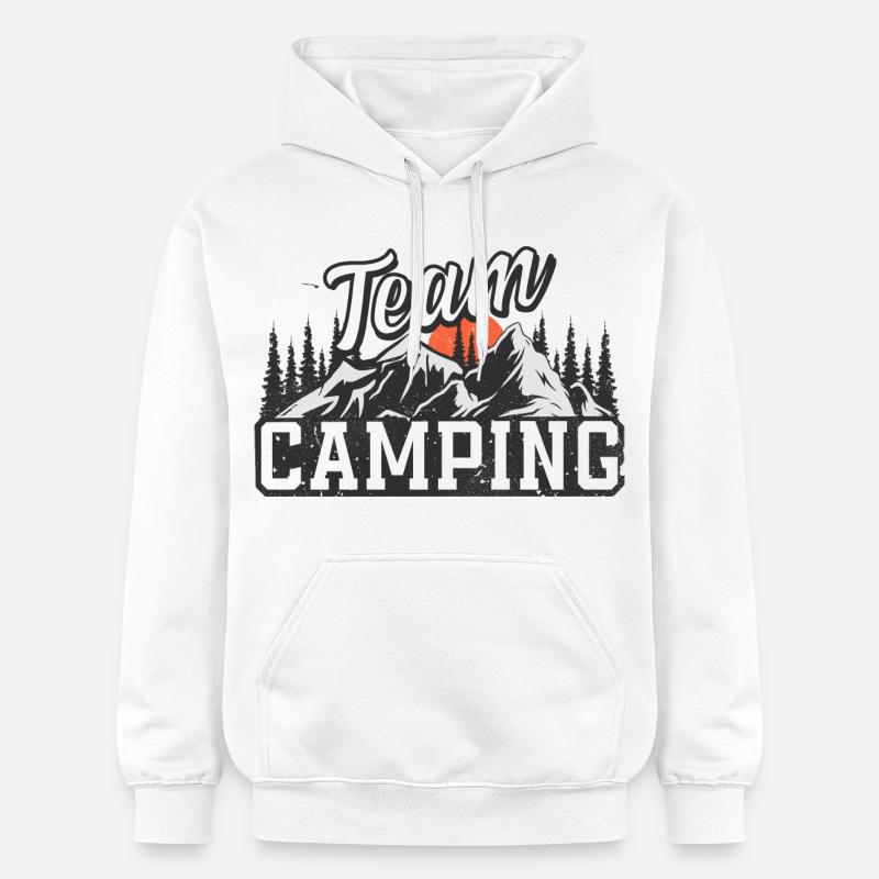 Équipe Camping - Sweat à capuche Softstyle® Gildan Unisexe - blanc