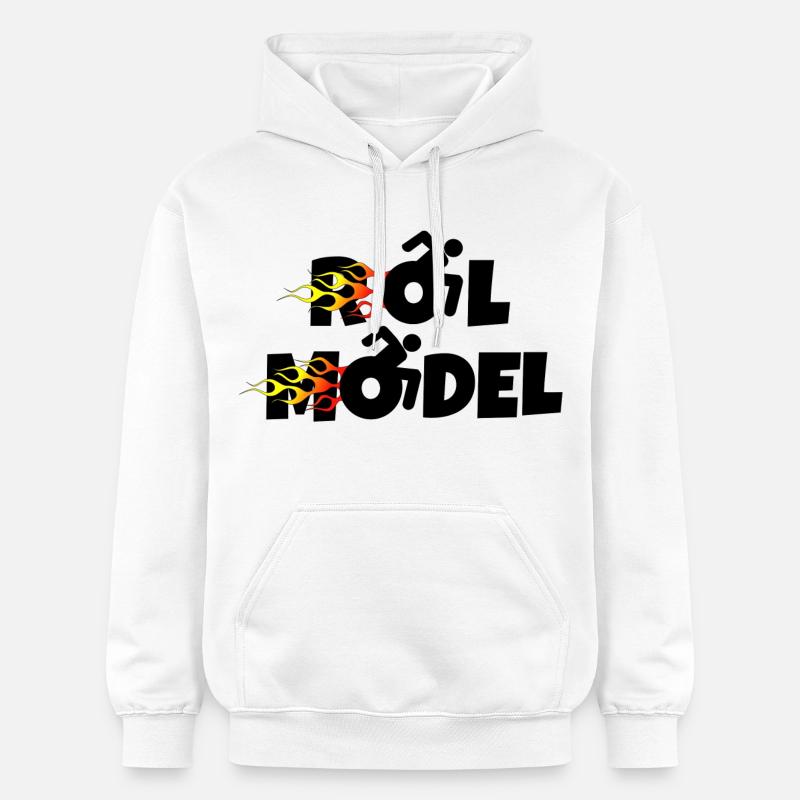 Jeder Rollstuhlfahrer ist ein Vorbild * - Gildan Unisex Softstyle® Midweight Hoodie - Weiß