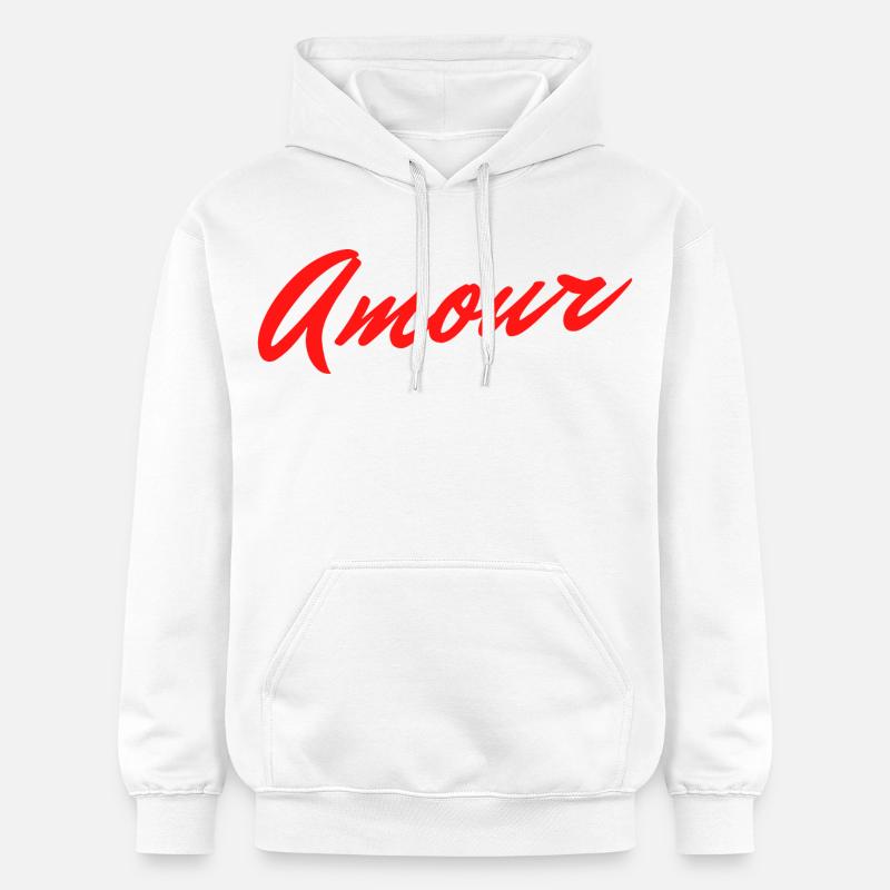 Amour éternel, cadeau de saint Valentin - Sweat à capuche Softstyle® Gildan Unisexe - blanc