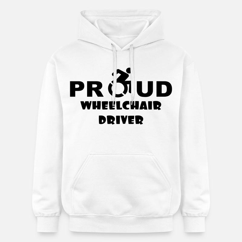 Fier utilisateur d’un fauteuil roulant * - Sweat à capuche Softstyle® Gildan Unisexe - blanc