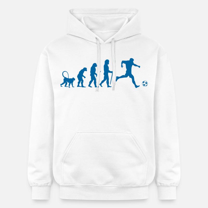 Évolution d’un joueur de football - Sweat à capuche Softstyle® Gildan Unisexe - blanc