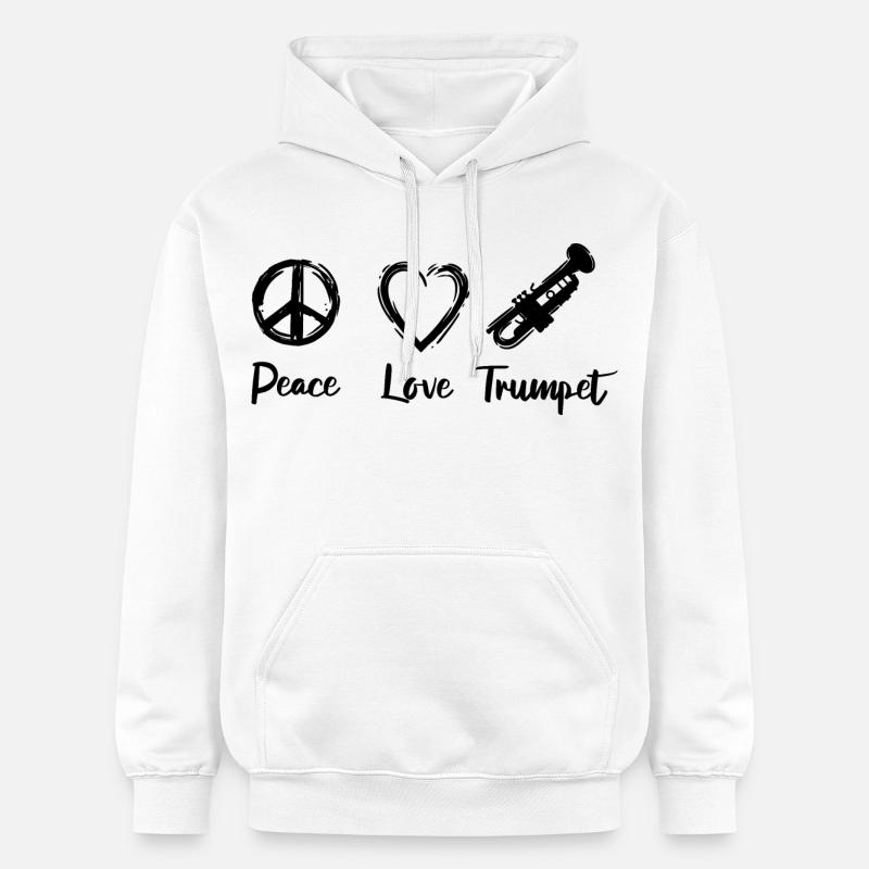 J’adore la trompette - Sweat à capuche Softstyle® Gildan Unisexe - blanc