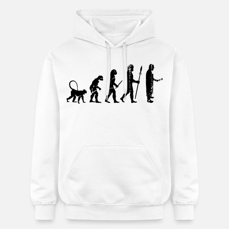 Évolution de Fleischer - Sweat à capuche Softstyle® Gildan Unisexe - blanc