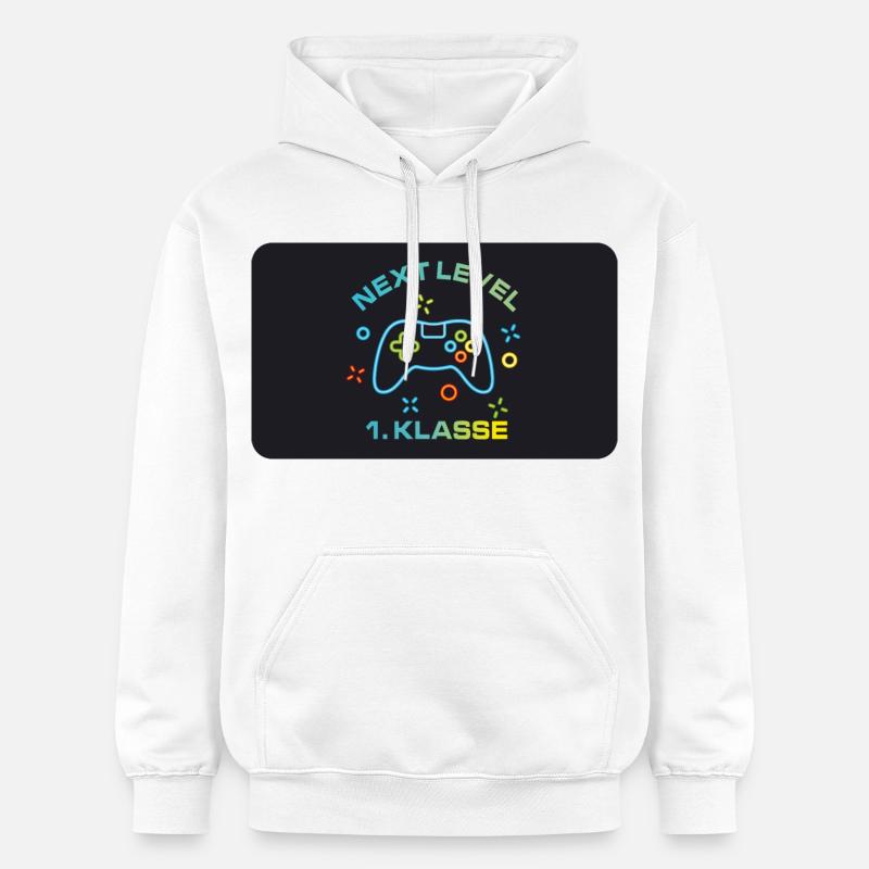 Spielecontroller - Next Level 1. Klasse - Gildan Unisex Softstyle® Midweight Hoodie - Weiß
