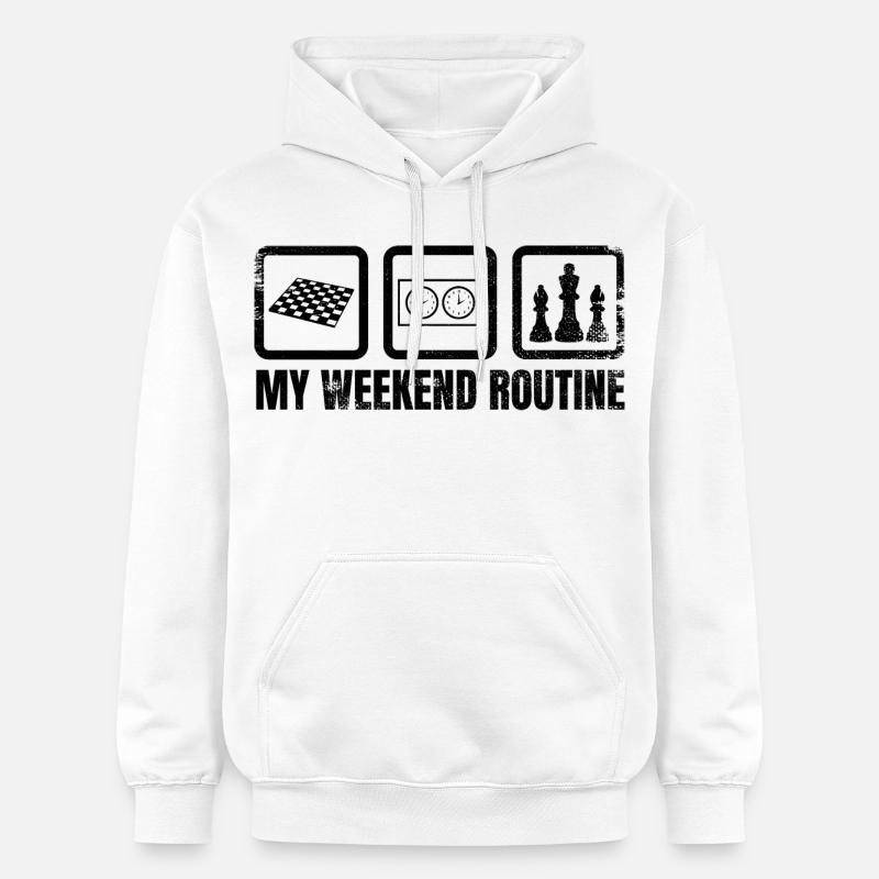 Ma routine du week-end - Sweat à capuche Softstyle® Gildan Unisexe - blanc