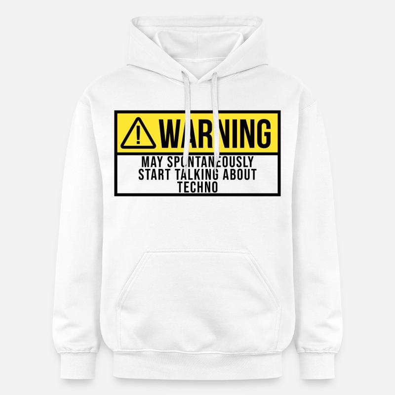 techno - Sweat à capuche Softstyle® Gildan Unisexe - blanc