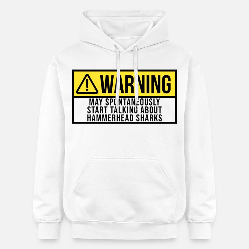 requin-marteau - Sweat à capuche Softstyle® Gildan Unisexe - blanc