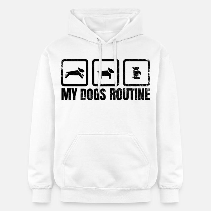 Routine canine - Sweat à capuche Softstyle® Gildan Unisexe - blanc