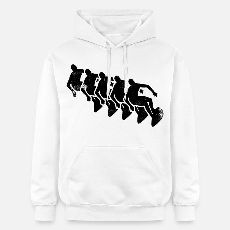 Dessin de surf - Sweat à capuche Softstyle® Gildan Unisexe - blanc
