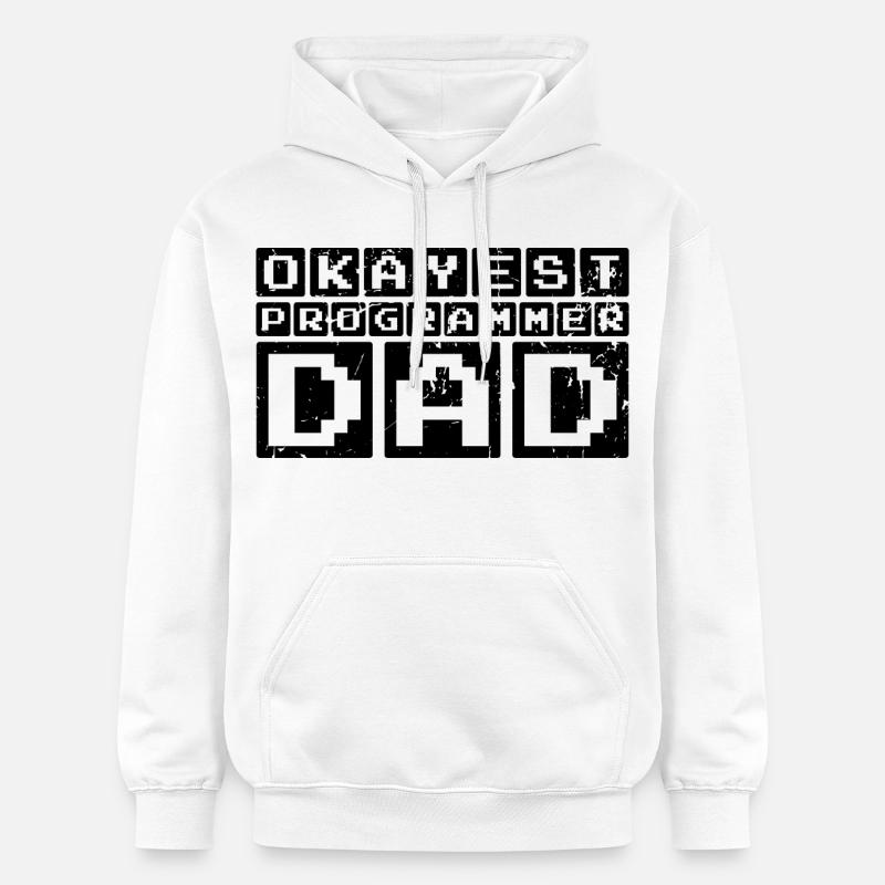 Papa programmeur - Sweat à capuche Softstyle® Gildan Unisexe - blanc