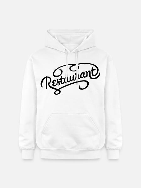 Restaurant lettering - Gildan Unisex Softstyle® Midweight Hoodie - white