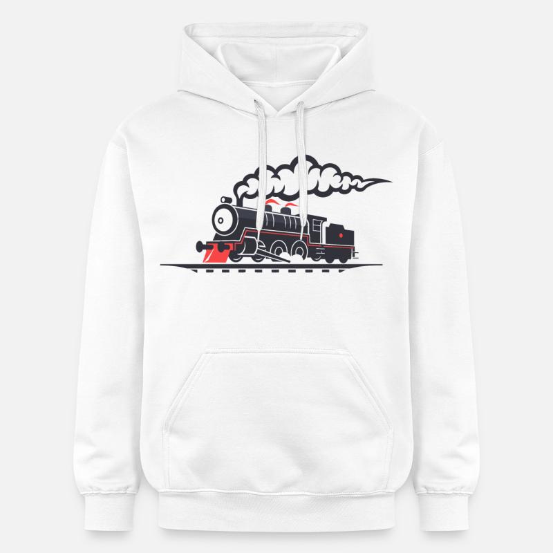 Chemin de fer - Sweat à capuche Softstyle® Gildan Unisexe - blanc