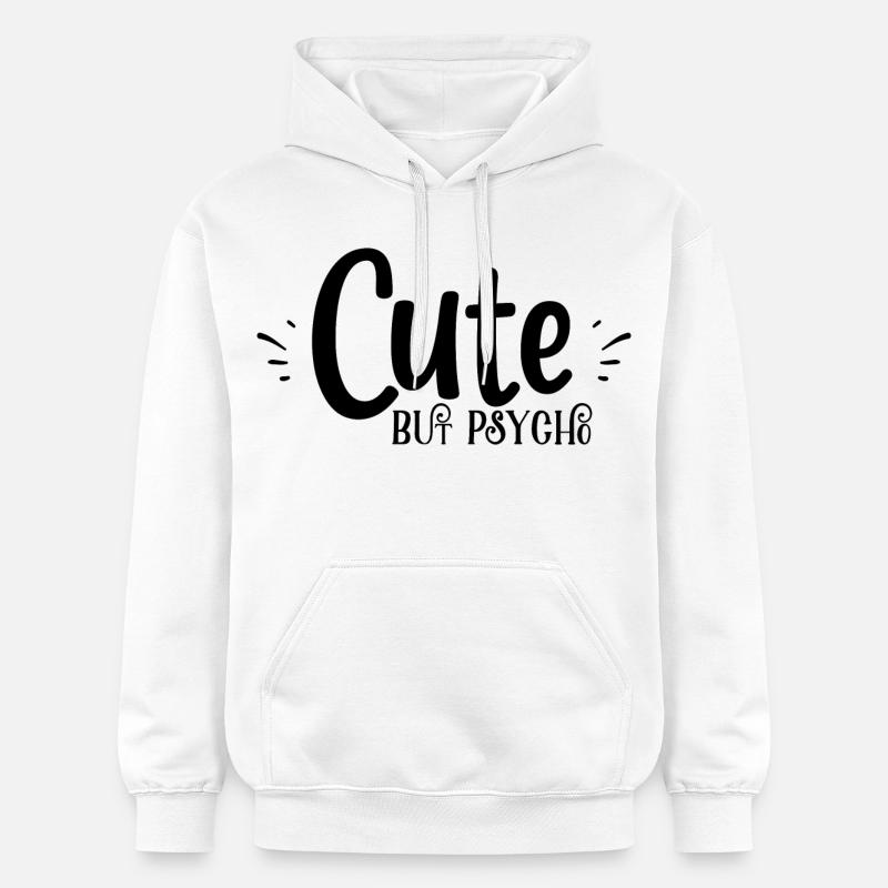 mignon mais psyché - Sweat à capuche Softstyle® Gildan Unisexe - blanc