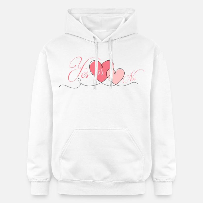 JA ODER NEIN - Gildan Unisex Softstyle® Midweight Hoodie - Weiß