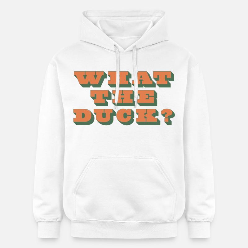 Qu’est-ce que c’est que le canard ?! - Sweat à capuche Softstyle® Gildan Unisexe - blanc
