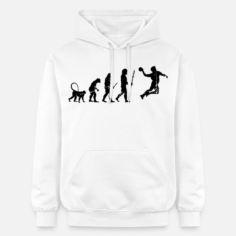 Drôle de handballeur Evolution - Sweat à capuche Softstyle® Gildan Unisexe - blanc