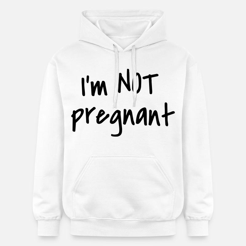 Je ne suis pas enceinte - Sweat à capuche Softstyle® Gildan Unisexe - blanc