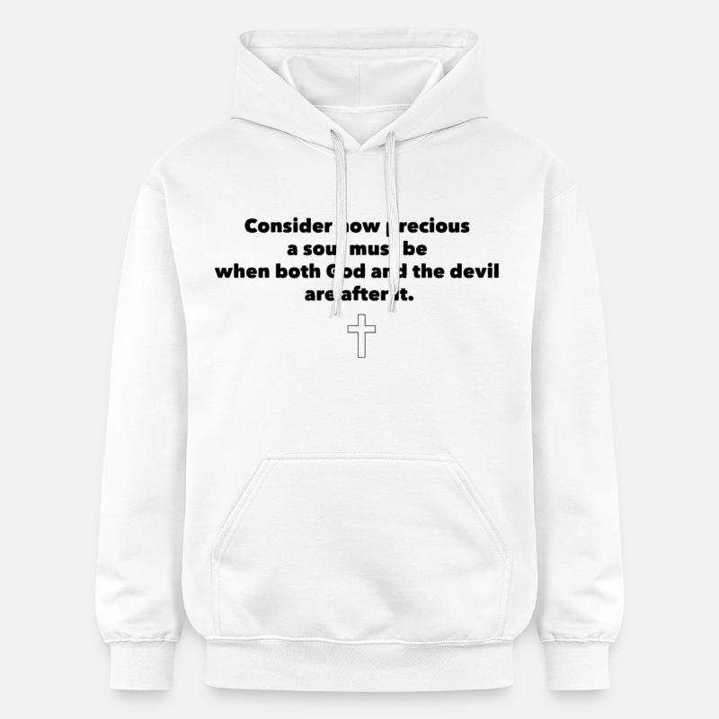 Considérez comment - Sweat à capuche Softstyle® Gildan Unisexe - blanc