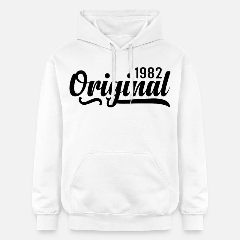 1982 anniversaire 43 ans, rétro 1982 - Sweat à capuche Softstyle® Gildan Unisexe - blanc
