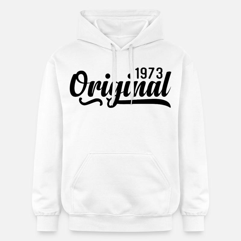 1973 Anniversaire 52 ans, rétro 1973 - Sweat à capuche Softstyle® Gildan Unisexe - blanc