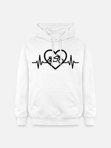 Motorcycle Heart Biker Passion - Gildan Unisex Softstyle® Midweight Hoodie - white