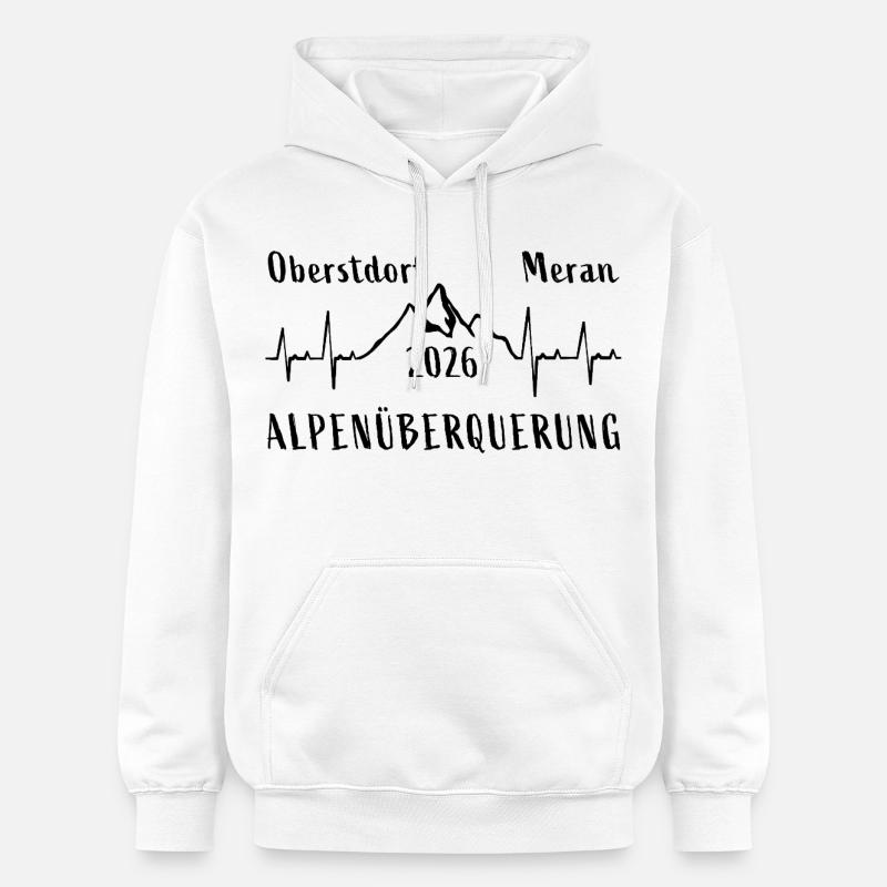 ALPENÜBERQUERUNG 2026 Oberstdorf Meran E5 - Gildan Unisex Softstyle® Midweight Hoodie - Weiß