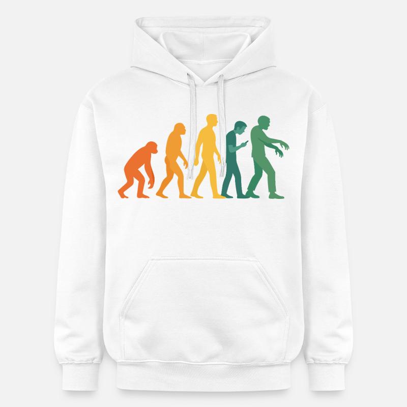 Evolution Silhouette Dégradé - Sweat à capuche Softstyle® Gildan Unisexe - blanc
