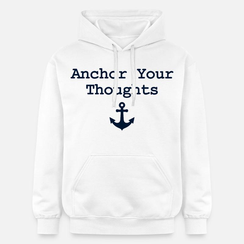 Ancre tes pensées ancre Ancre dire - Sweat à capuche Softstyle® Gildan Unisexe - blanc