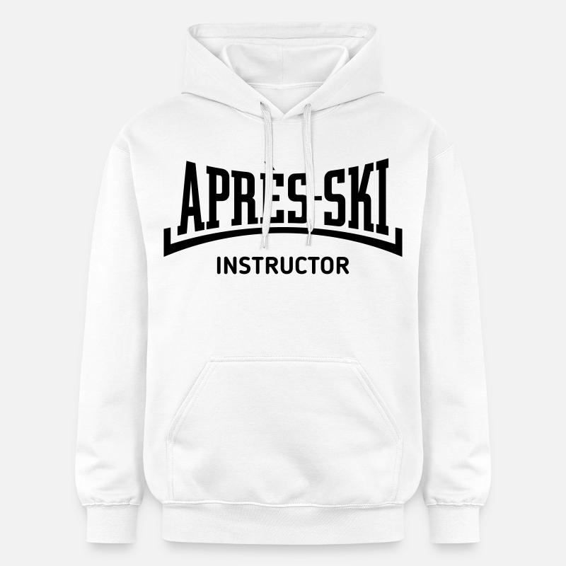 Moniteur Après-Ski (Concave / Après Ski / B) - Sweat à capuche Softstyle® Gildan Unisexe - blanc