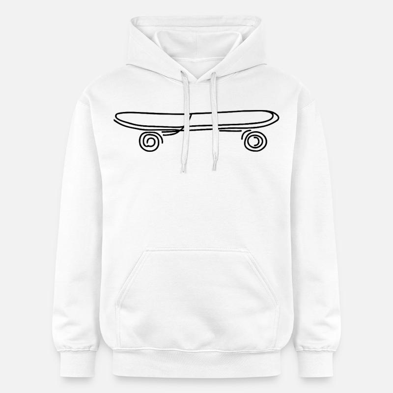 Skateboard - Gildan Unisex Softstyle® Midweight Hoodie - white