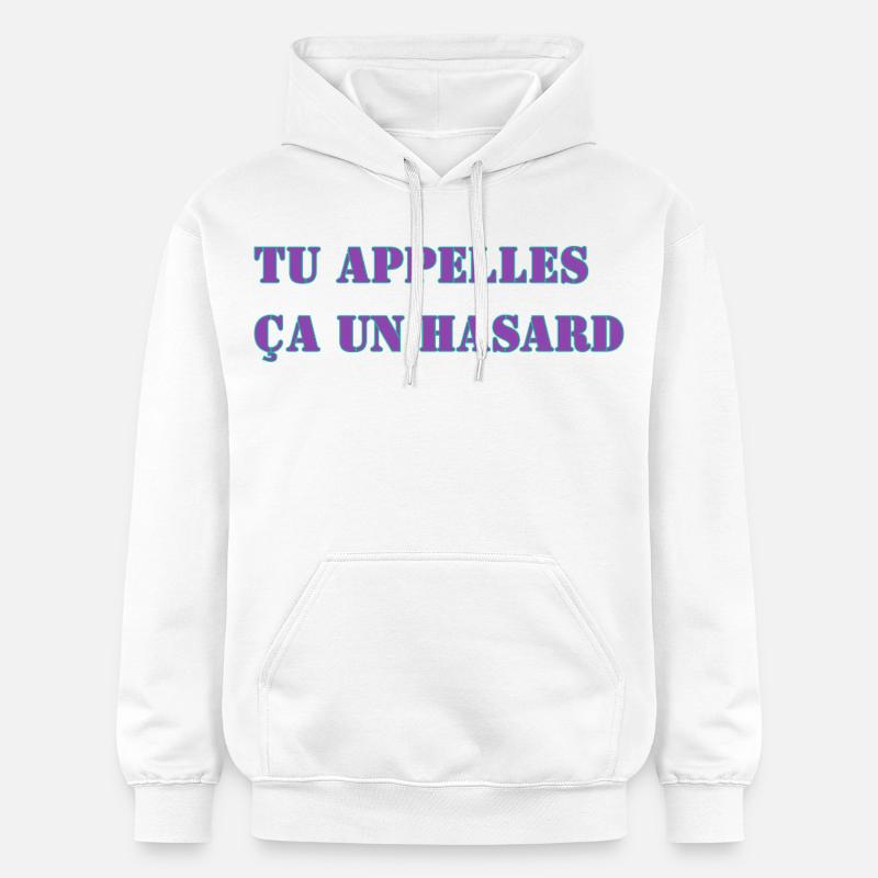 TU APPELLES ÇA UN HASARD - Sweat à capuche Softstyle® Gildan Unisexe - blanc