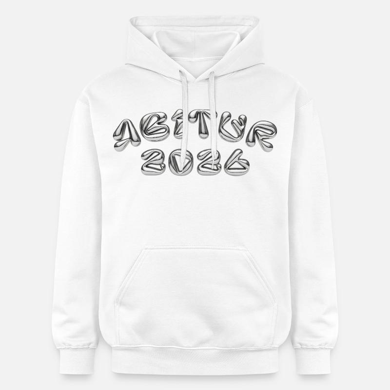 Abitur 2024 Conception de ballon d’argent - Sweat à capuche Softstyle® Gildan Unisexe - blanc