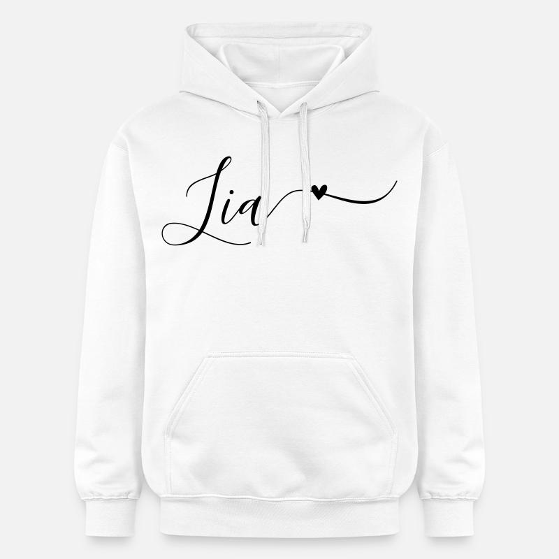 Lia Prénom Décoratif - Sweat à capuche Softstyle® Gildan Unisexe - blanc