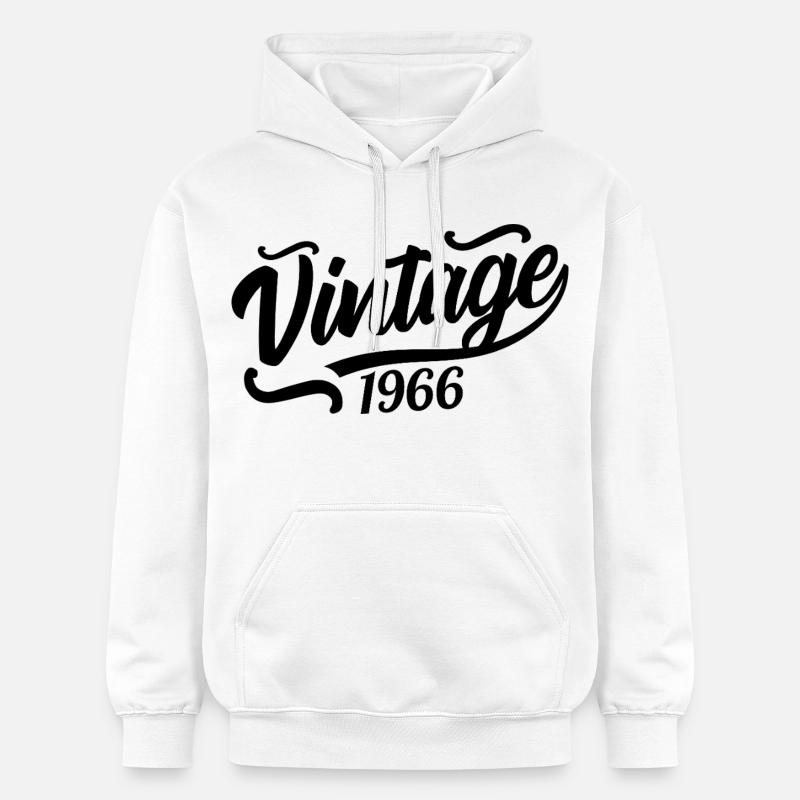 1966 Né en 1966, 56e anniversaire - Sweat à capuche Softstyle® Gildan Unisexe - blanc