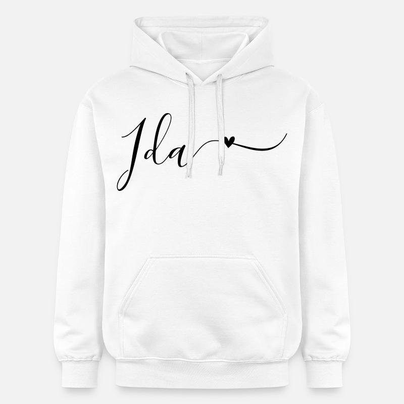 Ida Prénom Décoratif - Sweat à capuche Softstyle® Gildan Unisexe - blanc