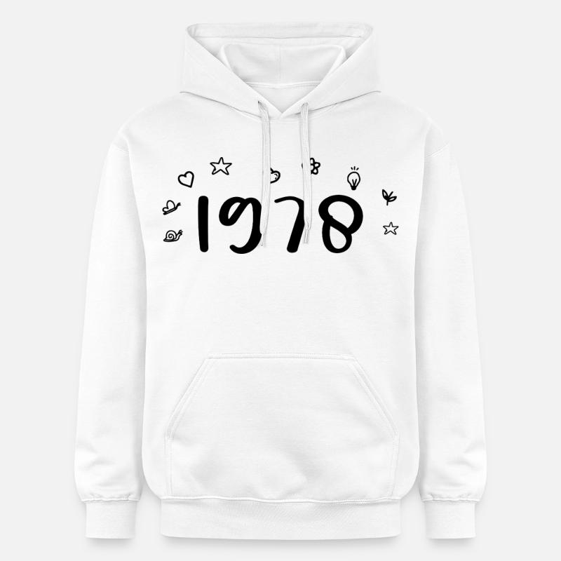 1978 Anniversaire 1978 Retro 1978 - Sweat à capuche Softstyle® Gildan Unisexe - blanc