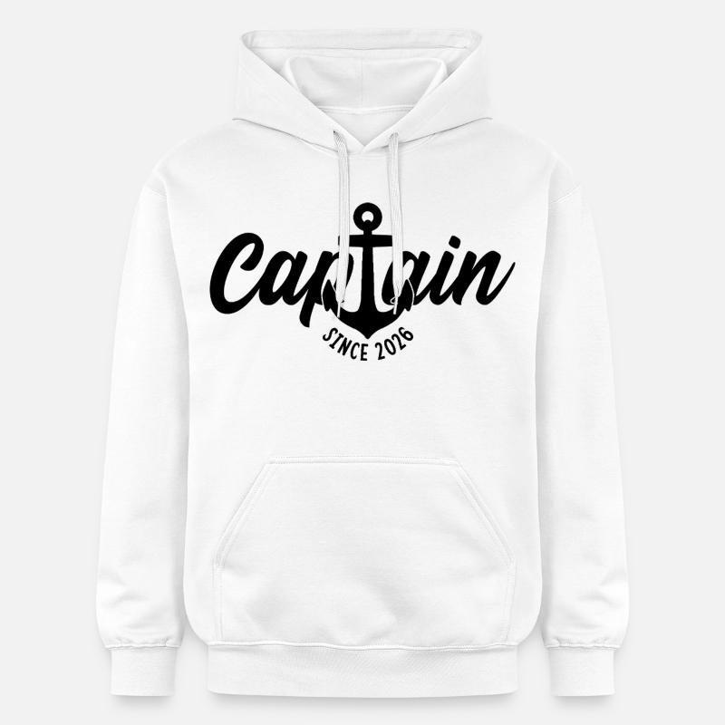 CAPITAINE DEPUIS 2026 - Sweat à capuche Softstyle® Gildan Unisexe - blanc