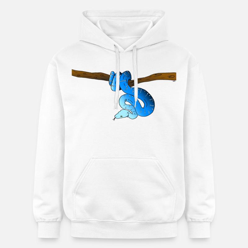 Serpent Bleu - Sweat à capuche Softstyle® Gildan Unisexe - blanc