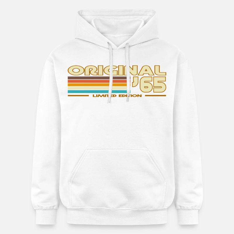 Original 65 Rayures Rétro - Sweat à capuche Softstyle® Gildan Unisexe - blanc