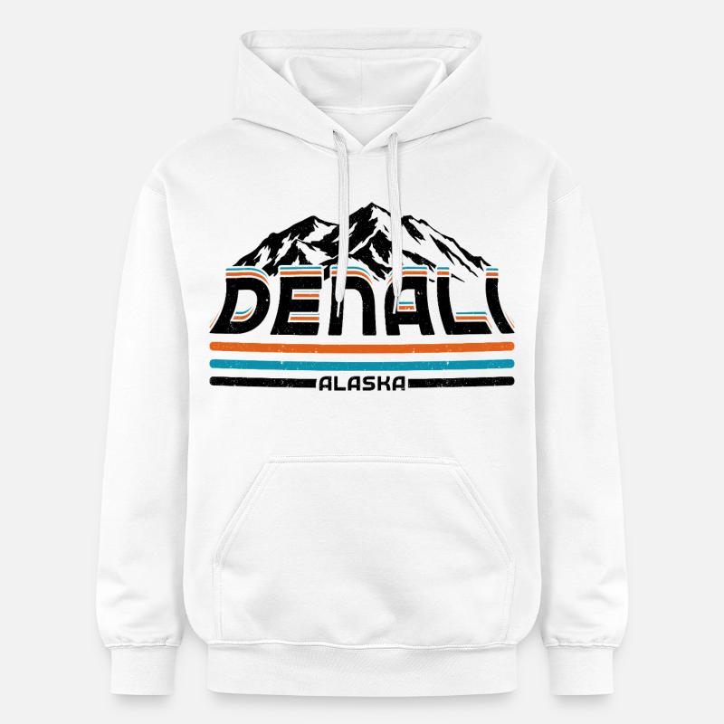 Parc national Alaska Denalis Alaskan - Sweat à capuche Softstyle® Gildan Unisexe - blanc