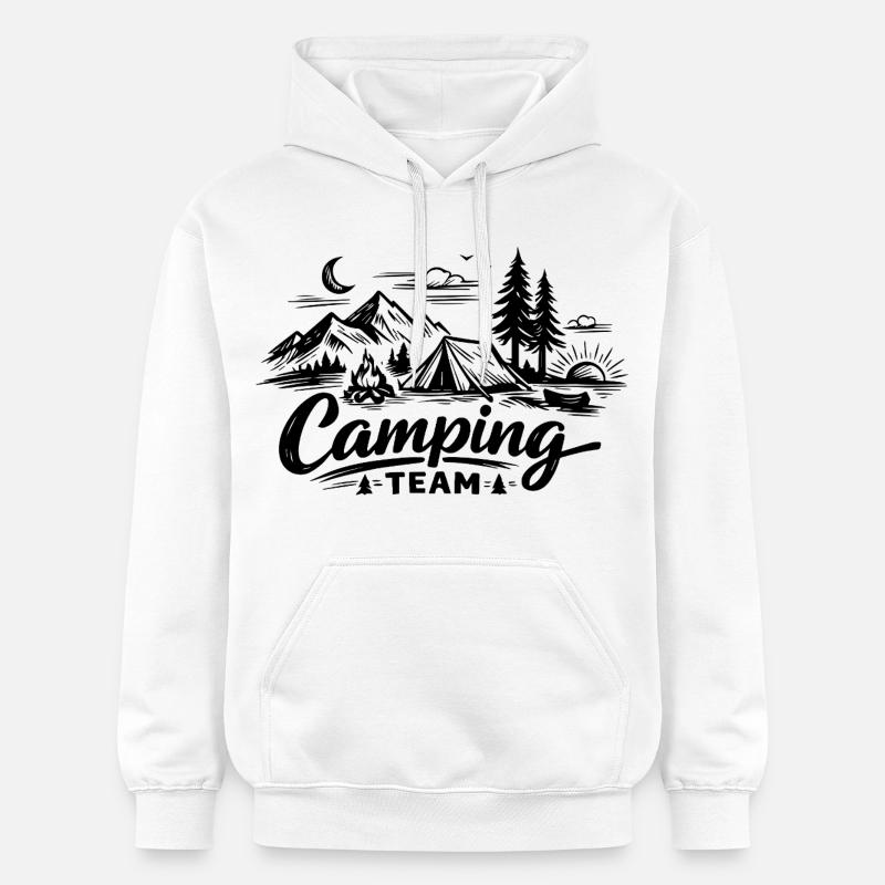 Tente d’équipe de camping - Sweat à capuche Softstyle® Gildan Unisexe - blanc