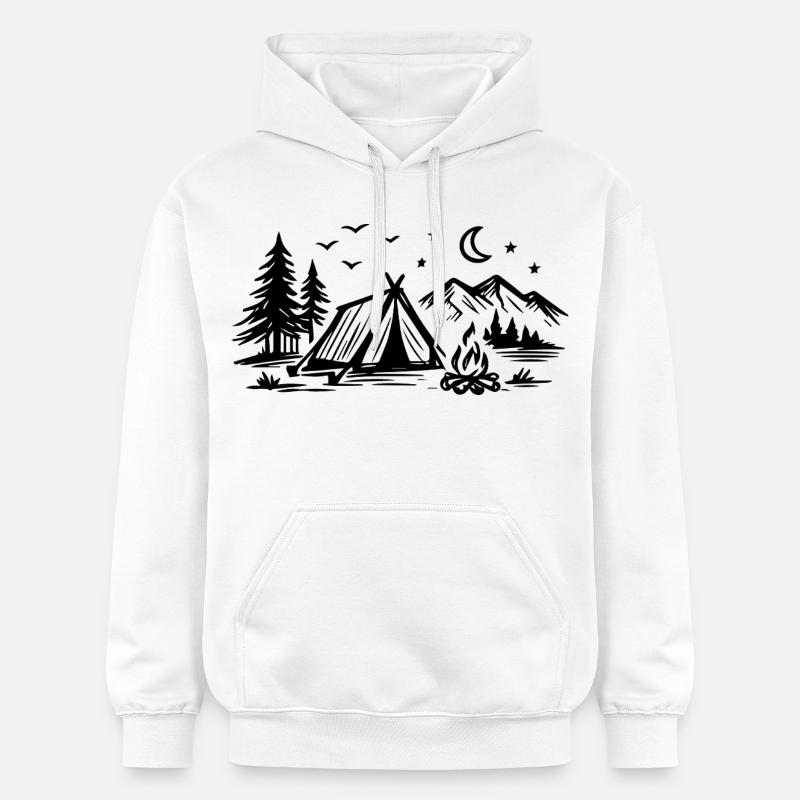 Tente de camping - Sweat à capuche Softstyle® Gildan Unisexe - blanc