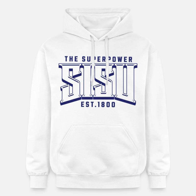 Impression du logo Content Superpower - Sweat à capuche Softstyle® Gildan Unisexe - blanc