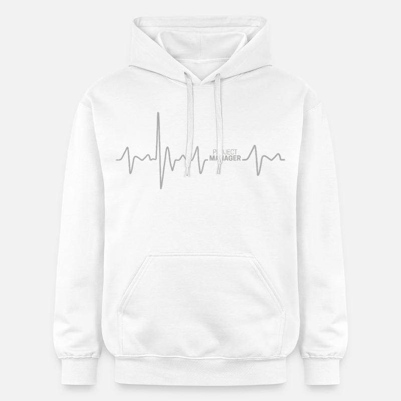 Project Manager Herzschlag Projectmanager Design - Gildan Unisex Softstyle® Midweight Hoodie - Weiß
