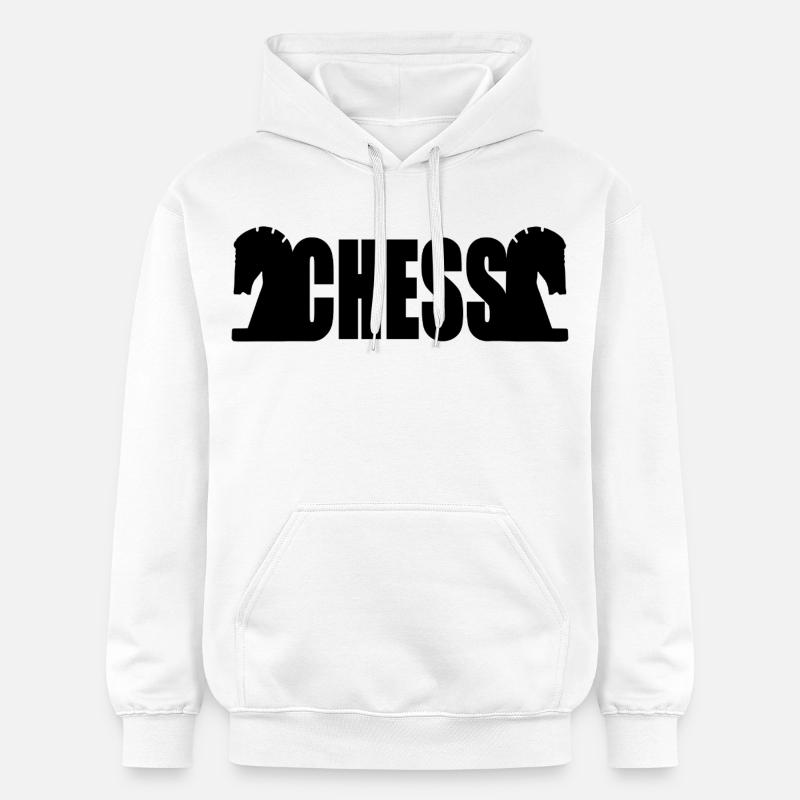 Échecs - Sweat à capuche Softstyle® Gildan Unisexe - blanc
