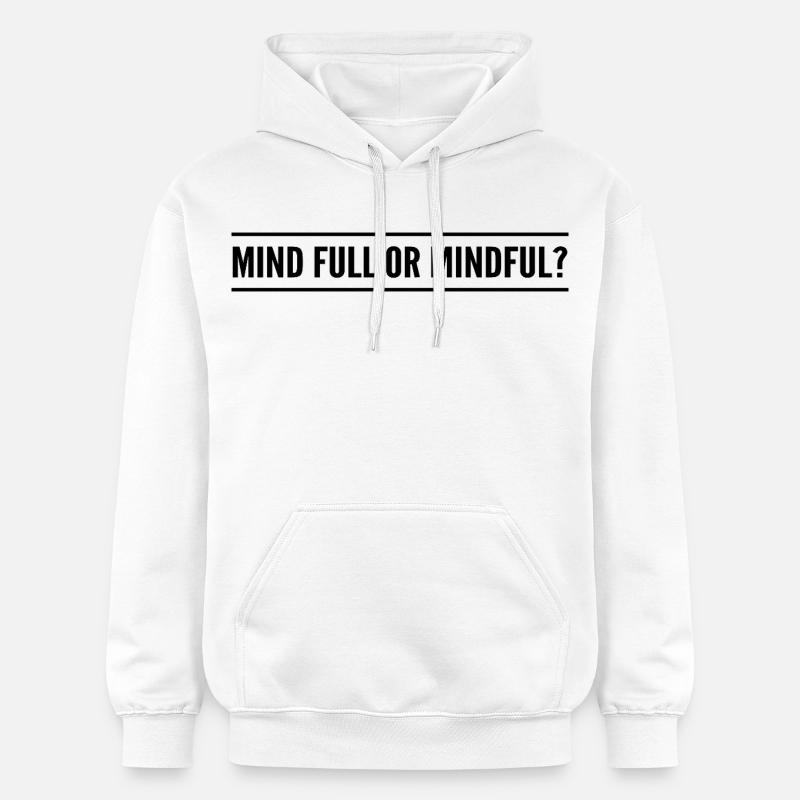 Geistig voll oder achtsam? - Gildan Unisex Softstyle® Midweight Hoodie - Weiß